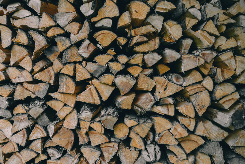 stack of split firewood